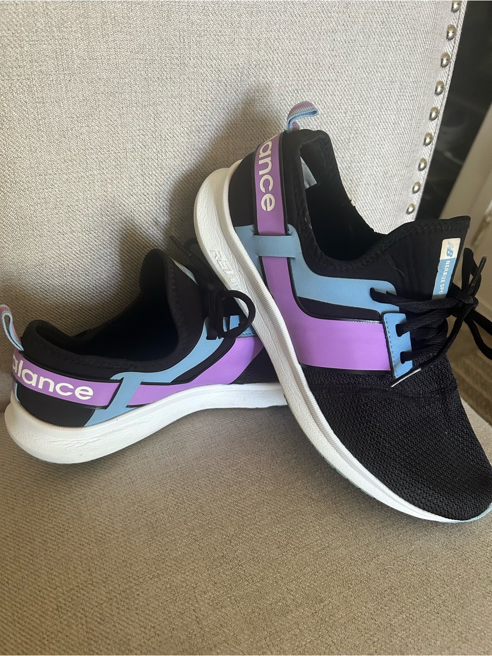 New Balance Black/Purple/Light Blue Sneakers 💜🩵🖤